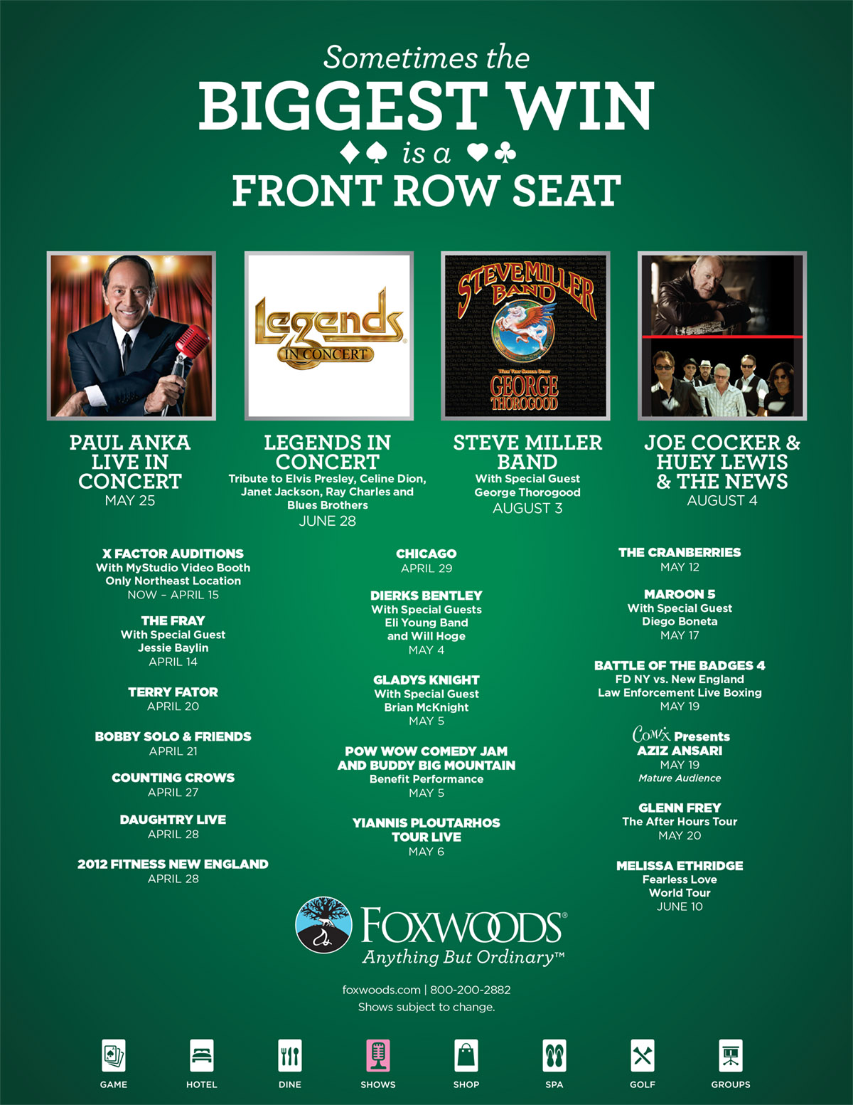 Foxwoods Casino April 13 Flyer