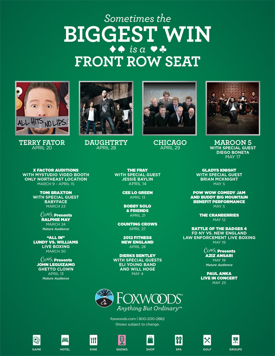 Foxwoods Casino March 23 Flyer