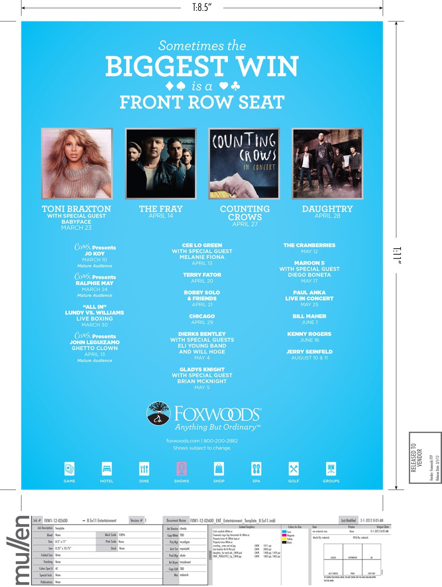 Foxwoods Casino Poster January