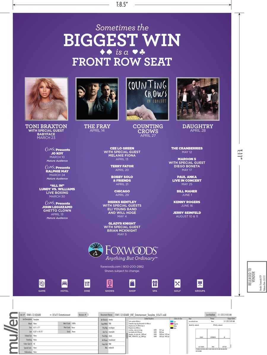 Foxwoods Casino Poster May